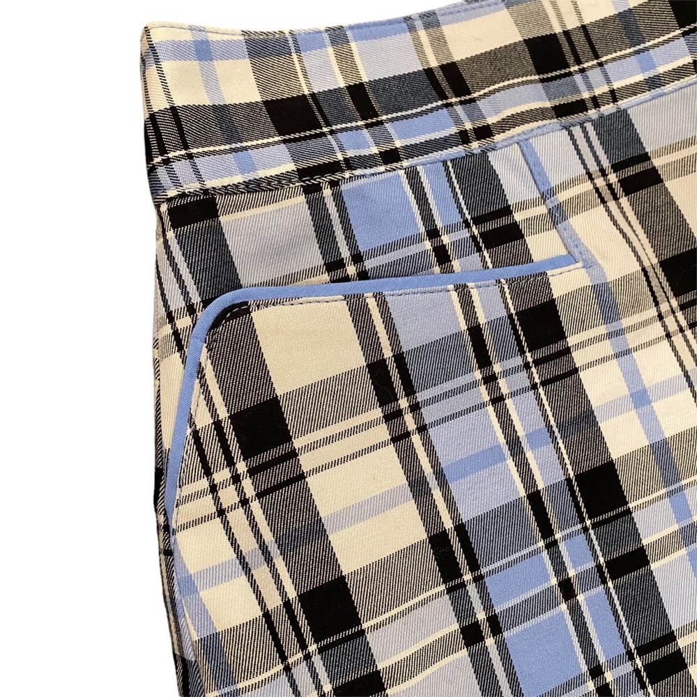 IZOD NWOT Golf Classic Blue/White/Black Plaid Skort 4 - Picture 2 of 12